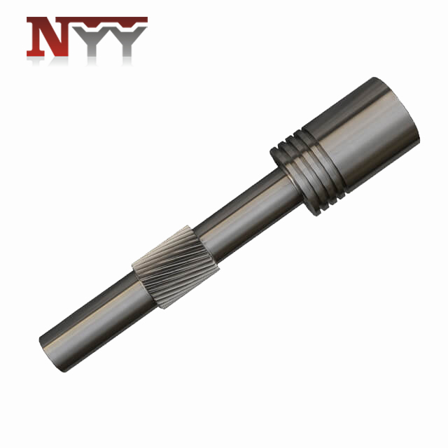 Marine impeller high speed 17CrNiMo6 forging gear shaft DIN class 5