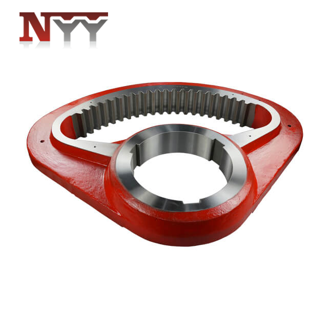 Metallurgy machinery fan shaped casting steel internal gear