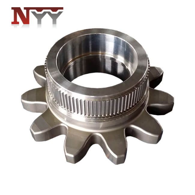 Coal mining heading machine travel gear with external spline